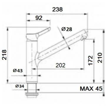 Смеситель для кухни Webert Master MS920102015, хром