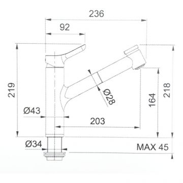 Смеситель для кухни Webert Master MS941002015, хром