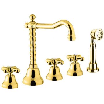 Смеситель на борт ванны Webert (Веберт) Armony AM730402010, золото