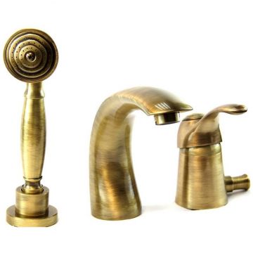 Смеситель на борт ванны Webert (Веберт) Aurora AU850701065, бронза