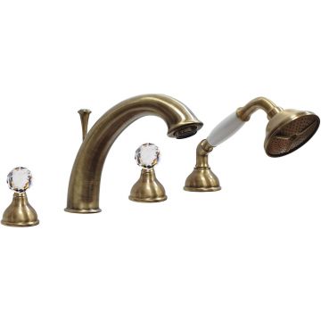 Смеситель на борт ванны Webert (Веберт) Karenina KA730101065, бронза