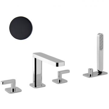 Смеситель на борт ванны Webert (Веберт) Living LV730401560, черный