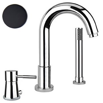 Смеситель на борт ванны Webert Rimini RI850701560, черный