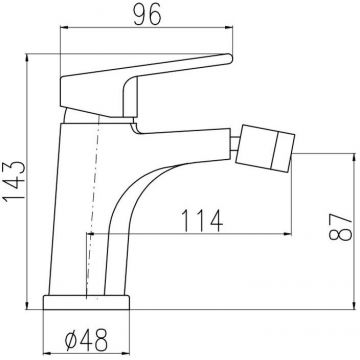 Смеситель для биде Rav Slezak (Рав Слезак) Colorado CO145.5KCMAT, черный