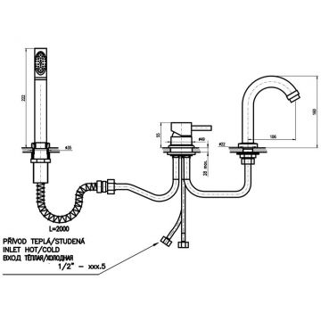 Смеситель на борт ванны Rav Slezak (Рав Слезак) Seina SE962.5Y, хром