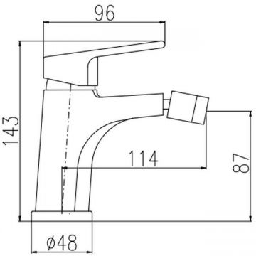 Смеситель для биде Rav Slezak (Рав Слезак) Colorado CO145.5KCMATZ, черный/золото