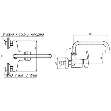 Смеситель универсальный Rav Slezak (Рав Слезак) Colorado CO202.5/27, хром