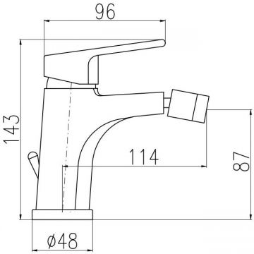 Смеситель для биде Rav Slezak (Рав Слезак) Colorado CO145.5KZ, золото