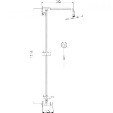 Душевая система Rav Slezak Colorado CO182.5/4Z, золото