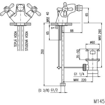 Смеситель для биде Rav Slezak (Рав Слезак) Morava MK145.5, хром