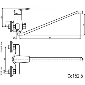 Смеситель для ванны Rav Slezak (Рав Слезак) Colorado CO252.5, хром
