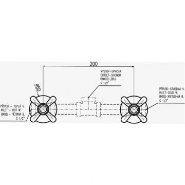Смеситель для ванны Rav Slezak (Рав Слезак) Morava MK383SM, бронза