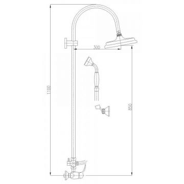 Душевая система Rav Slezak Labe L081.5/3SM, бронза