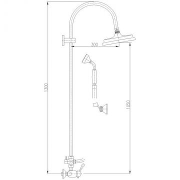 Душевая система Rav Slezak Labe L581.5/3SM, бронза