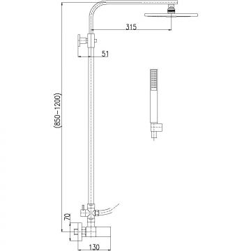 Душевая система Rav Slezak LR580.5/6, хром