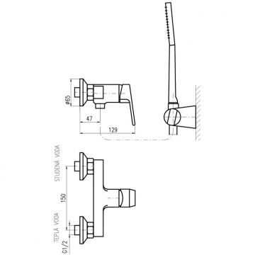 Смеситель для душа Rav Slezak (Рав Слезак) Colorado CO181.5/2, хром