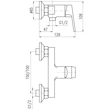 Смеситель для душа Rav Slezak (Рав Слезак) Colorado CO181.5Z, золото