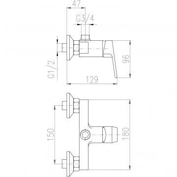 Смеситель для душа Rav Slezak (Рав Слезак) Colorado CO182.5Z, золото
