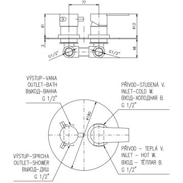 Смеситель для душа Rav Slezak (Рав Слезак) Colorado CO186KBC, белый