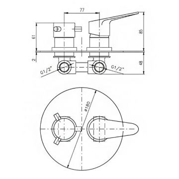 Смеситель для душа Rav Slezak (Рав Слезак) Victoria VI286K, хром