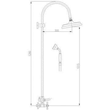 Душевая система Rav Slezak Morava MK581.5/3, хром