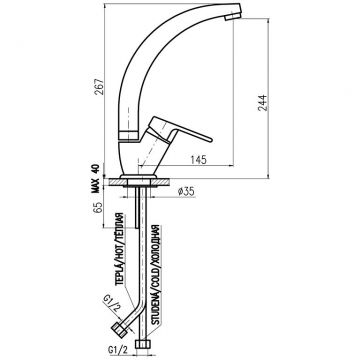 Смеситель для кухни Rav Slezak (Рав Слезак) Colorado CO206.5/3, хром