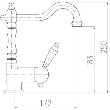 Смеситель для кухни Rav Slezak Labe L508.5/8CMAT, черный