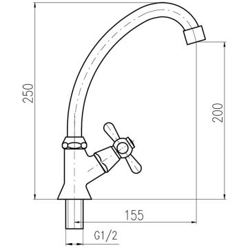 Смеситель для кухни Rav Slezak (Рав Слезак) Morava MK194, хром