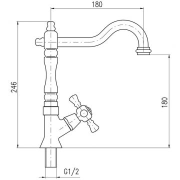 Смеситель для кухни Rav Slezak (Рав Слезак) Morava MK194/8, хром