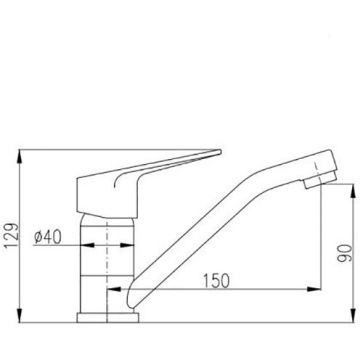 Смеситель для кухни Rav Slezak (Рав Слезак) Victoria VI215.5, хром
