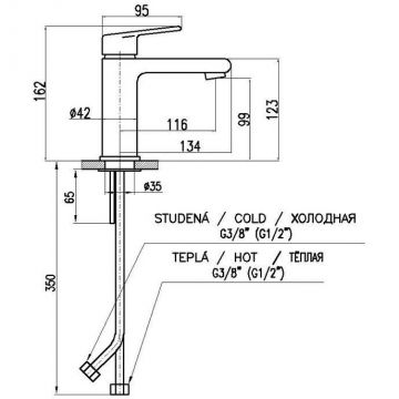 Смеситель для раковины Rav Slezak Colorado CO128.5CMATC, черный