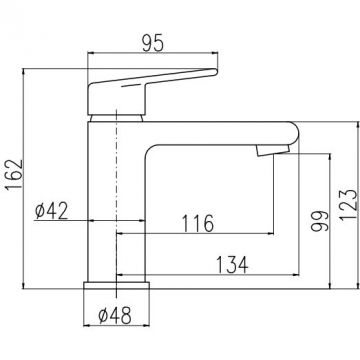 Смеситель для раковины Rav Slezak (Рав Слезак) Colorado CO129.5, хром