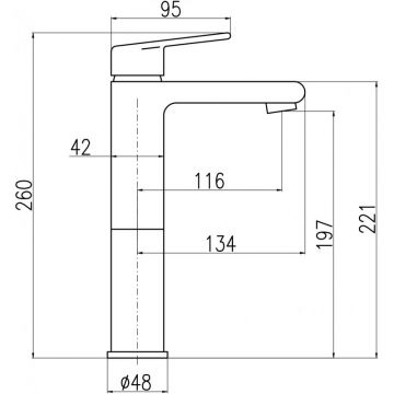 Смеситель для раковины Rav Slezak Colorado CO130.5CMATC, черный