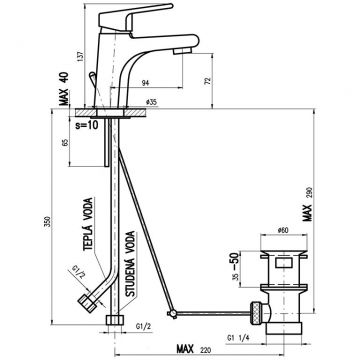 Смеситель для раковины Rav Slezak (Рав Слезак) Colorado CO227.5, хром