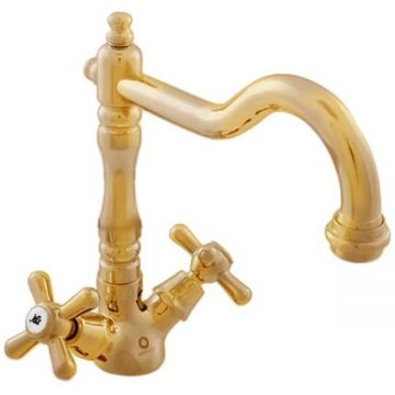 Смеситель для раковины Rav Slezak (Рав Слезак) Morava Eco MK120.5/8Z, золото