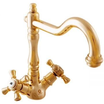 Смеситель для раковины Rav Slezak (Рав Слезак) Morava MK721.5/8Z, золото