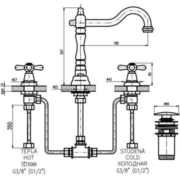 Смеситель для раковины Rav Slezak (Рав Слезак) Morava MK832.5, хром