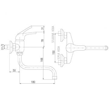 Смеситель для раковины Rav Slezak (Рав Слезак) Seina Junior SAJ001.5/21, красный