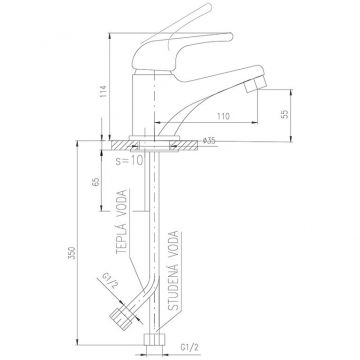 Смеситель для раковины Rav Slezak (Рав Слезак) Seina Junior SAJ026.5, красный