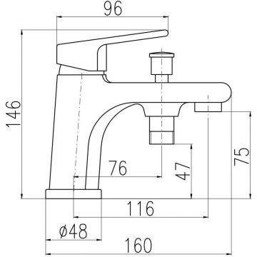 Смеситель на борт ванны Rav Slezak (Рав Слезак) Colorado CO148.5, хром