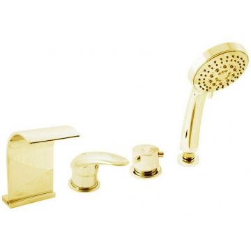 Смеситель на борт ванны Rav Slezak (Рав Слезак) Dunaj D467.5PZ, золото