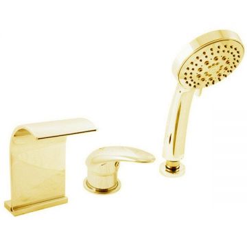 Смеситель на борт ванны Rav Slezak (Рав Слезак) Dunaj D467.5YZ, золото