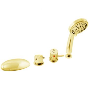 Смеситель на борт ванны Rav Slezak (Рав Слезак) Dunaj Termostat DT270.5PZ, золото