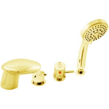 Смеситель на борт ванны Rav Slezak (Рав Слезак) Dunaj Termostat DT271.5PZ, золото