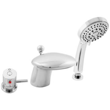 Смеситель на борт ванны Rav Slezak (Рав Слезак) Dunaj Termostat DT271.5S, хром