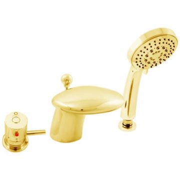 Смеситель на борт ванны Rav Slezak (Рав Слезак) Dunaj Termostat DT271.5SZ, золото