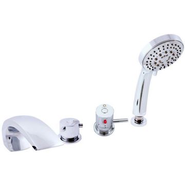 Смеситель на борт ванны Rav Slezak (Рав Слезак) Dunaj Termostat DT272.5P, хром