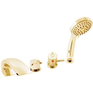 Смеситель на борт ванны Rav Slezak (Рав Слезак) Dunaj Termostat DT272.5PZ, золото