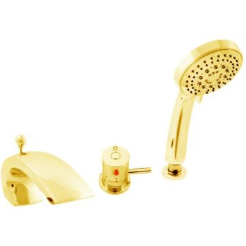 Смеситель на борт ванны Rav Slezak (Рав Слезак) Dunaj Termostat DT272.5SZ, золото