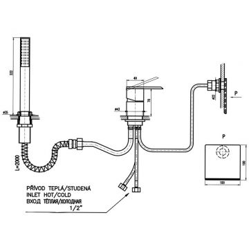Смеситель на борт ванны Rav Slezak (Рав Слезак) Loira LR563.5Y, хром